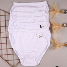 Pidora Textil 6'lı Kadın Ribana Geniş Bel Kalın Lastik Yüksek Bel %100 Pamuklu Bato Külot 0922