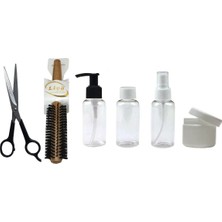 Paradise 6'lı Seyahat Boy Boş Plastik Şişe Çeyiz, Hediye Seti, Krem ve Vazalin, Sabun, Kolonya Şişeleri