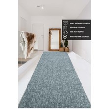 Nar Store Home Düz Gri Kaymaz Taban Yıkanabilir Kesme Yolluk Halı