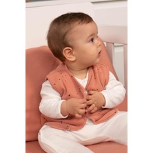 Little Gusto Çift Taraflı Yelek Yenidoğan Cosmos Pembe Organik Pamuk