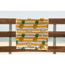 Pusula Home Ananas Dijital Baskılı Plaj Havlusu