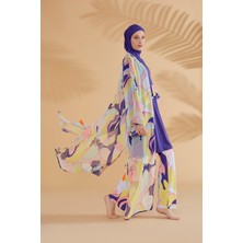 Marina Desenli Renkli Kimono Kaftan P2332