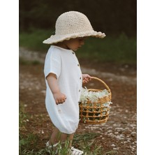 Mells Baby Limon Nakışlı Müslin Çocuk Tulumu