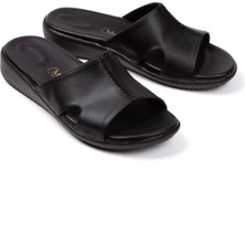 ARTI ARTI AYAKKABI ARTI ARTI AYAKKABI ARTI-ARTI020-5005-01 Günlük Kadın Ortopedik Topuk Dikeni Fonksiyonlu Siyah Terlik