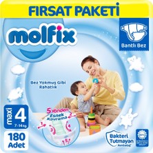 Molfix Bebek Bezi 4 Beden Fırsat Paketi 60X3 180 Adet