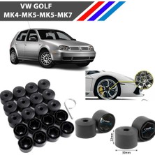 Otozet - Vw Golf Bijon Civata Kapağı Siyah Renk 20 Adetli Set 17MM 1K06011739B9