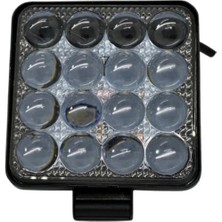 Hubstein Off Road Beyaz Işık Sis Farı Lambası 16 LED Kare 110X110CM-YÜKSEKPARLAKLIK