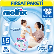 Molfix Bebek Bezi 5 Beden Fırsat Paketi 48X2 96 Adet