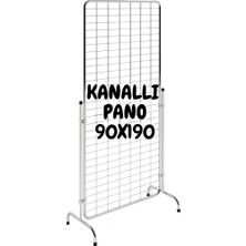 Manken İstanbul Krom Tel Pano Standı 90X190 cm - 80 Adet Kanca Bijuteri Standı Çorap Standı Telefon Standı