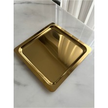 Alice Lüx Gold Kare Servis Sunum Tepsisi / Sunumluk /