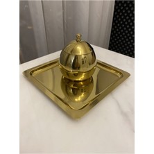 Alice Lüx Gold Kare Servis Sunum Tepsisi / Sunumluk /