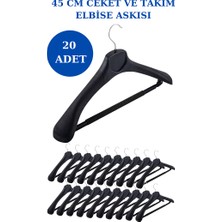 İstanbul Manken 20 Adet Plastik Yüksek Kalite Ceket Askısı, Elbise Askısı, Takım Elbise Askısı