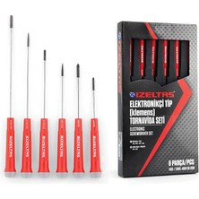 İzeltaş 4500 Elektronikçi Tip (Klemens) Tornavida Seti 6 Parça