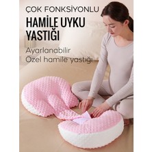 İlin Baby Hamile Yastığı, Çok Fonksiyonel Hamile Yastığı, Hamile Uyku Yastığı 35 x45 ölçülerinde pembe beyaz renk