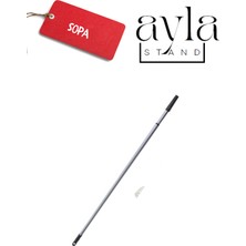 Ayla Stand 3 mt Profesyonel Pencere Temizleme Seti, Duş ve Cam Sileceği 25 + 35 + 45 cm Çekçek + 35 Peluş Takım