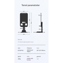 Bigsharp Alüminyum Alaşımlı Cep Telefonu Braketi Dönen Masaüstü Metal Cep Telefonu Tablet Braketi Yaratıcı (Yurt Dışından)