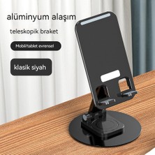 Bigsharp Alüminyum Alaşımlı Cep Telefonu Braketi Dönen Masaüstü Metal Cep Telefonu Tablet Braketi Yaratıcı (Yurt Dışından)