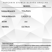 Alpha Auto Part Volkswagen Touran, Caddy 3, Audi A4, Skoda Octavia Ön Kapılar Için Cam Kriko Makarası