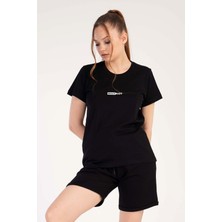 Vienetta Kadın /3 Iplik Kısa Kol Double Paca Şortlu Pijama Takım