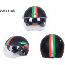 Urbhanna 3c Sertifikalı Kask Kask Çift Lens Yarım Kask Four Seasons Uv Koruma Yetişkin Kask (Yurt Dışından)