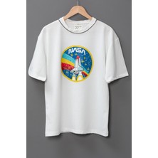 Wolters Outdoors Erkek Nasa  Oversize Baskılı Pamuklu Bisiklet Yaka Kısa Kollu T-Shirt