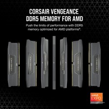 Corsaır Vengeance Ddr5 Ram 32GB (2X16GB) 6000MHZ CL36 Amd Expo Icue (CMK32GX5M2D6000Z36)