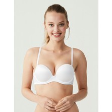 U.S.POLO 66149 BAYAN STRAPLEZ DUBLE DESTEK EKRU SÜTYEN