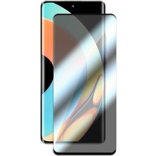 Microcase Realme 10 Pro Plus Için 3D Kavisli Privacy Gizlilik Filtreli Tam Kaplayan Cam Koruma - AL3125