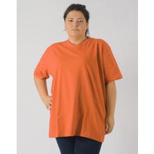 Rood Büyük Beden Unisex T-Shirt