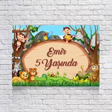 Reysa Tasarım Hayvanat Bahçesi Temalı Doğum Günü AFIŞI35 x 50 cm
