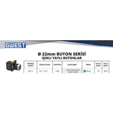 GWEST A5-21D (Mavi) 220V. LED Işıklı Start Buton