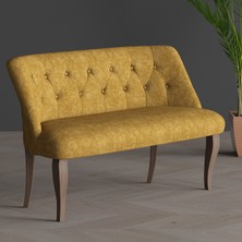 Gadahome Klasik Ikili Balkon Ofis ve Cafe Çay Koltuğu (Ceviz Ayaklı)