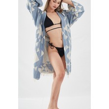 Wellsoftline Softline Organik Pamuk  Dokuma  Tasarım Plaj Kıyafeti/kaftan /kimono /desing Caftan