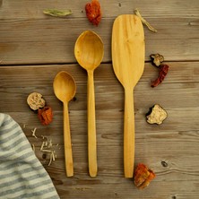 Doğal Ahşap Kaşık Ve Spatula Seti Şimşir Ağacı El Yapımı