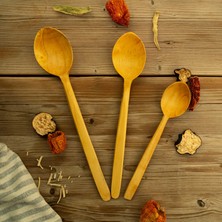 Doğal Ahşap 3'Lü Kaşık Seti Şimşir Ağacı El Yapımı