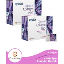 Dynavit Diamond Collagen Pro Çilek Aromalı Hidrolize Balık Kolajeni 30 Saşe 2 Adet