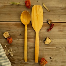 Doğal Ahşap Kaşık Ve Spatula Seti Şimşir Ağacı El Yapımı