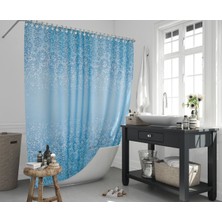 Zethome Banyo Duş Perdesi 6303 180 x 200 Perde Borusu Askı Aparatı 120 x 200 cm