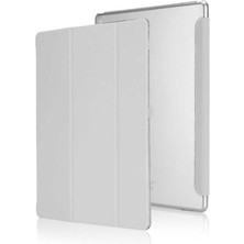 Gpack Apple iPad 9.7 2017 5.nesil Kılıf Smart Cover Kapaklı Standlı Uyku Modlu Sm1 Gri