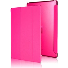 Gpack Apple iPad Pro 12.9 2020 4.nesil Kılıf Smart Cover Kapaklı Standlı Uyku Modlu Sm3 Pembe