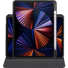 Gpack Apple iPad 10.2 8.nesil Kılıf Termik Arkası Şeffaf Smart Kapaklı Kalem Bölmeli T1 Siyah