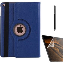 Gpack Apple iPad Pro 10.5 7.nesil Kılıf Kapaklı Standlı 360 Dönebilen Koruma DN22 + Nano + Kalem Lacivert