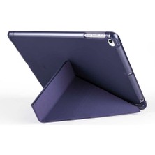 Gpack Apple iPad 9.7 2018 6.nesil Kılıf Standlı Katlanabilir Pu Silikon Tf1 Mor