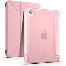 Gpack Apple iPad Mini 2021 6.nesil Kılıf Standlı Katlanabilir Pu Silikon Tf1 Bronz