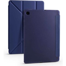 Case Street Samsung Galaxy Tab A7 10.4 T507 2020 Kılıf Standlı Katlanabilir Pu Silikon Tf1 Lacivert