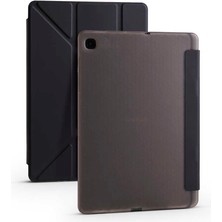 Case Street Samsung Galaxy Tab A7 10.4 T507 2020 Kılıf Standlı Katlanabilir Pu Silikon Tf1 Siyah