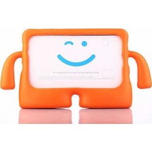 Case Street Apple iPad 10.2 8.nesil Kılıf Çocuklar Için Tutacaklı Silikon Ib1 Turuncu