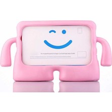 Case Street Apple iPad Mini 4 Kılıf Çocuklar Için Tutacaklı Silikon Ib1 Pembe