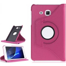 Case Street Samsung Galaxy Tab 4 T280 Kılıf Kapaklı Standlı 360 Dönebilen Koruma Dn2 Pembe