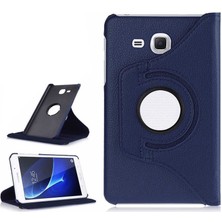 Dlrcase Samsung Galaxy Tab 4 T280 Uyumlu Kılıf Kapaklı Standlı 360 Dönebilen Koruma Dn2 Lacivert